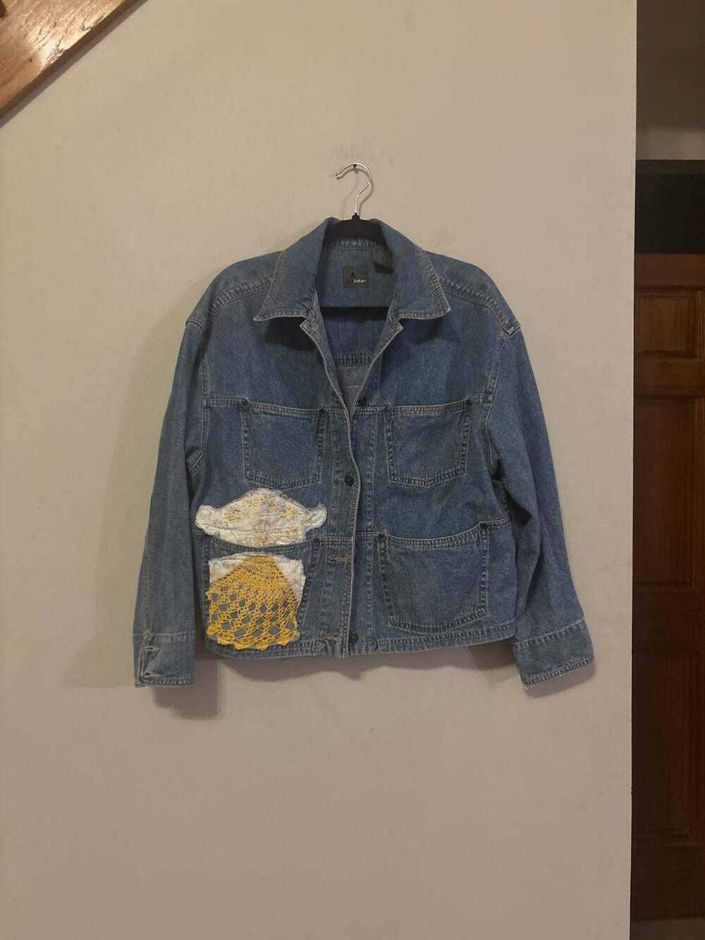 Lizwear Vintage Custom Rabbit & Strawberry Patch Denim Jacket Size M